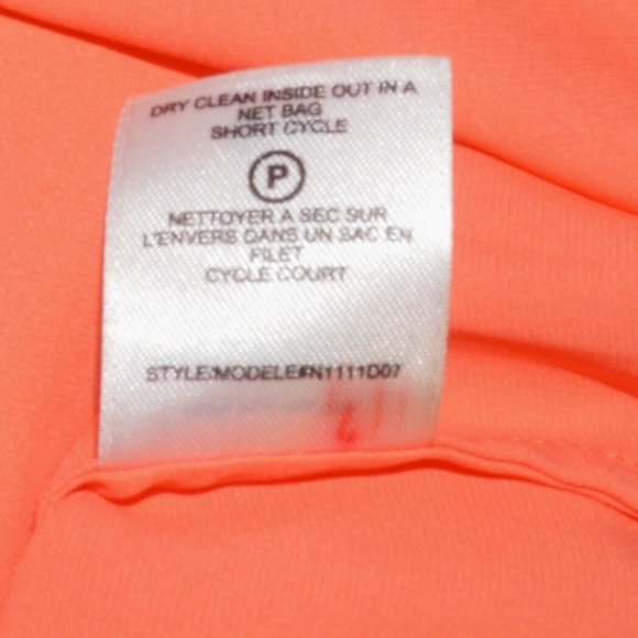 ROBBI & NIKKI SZ S SMALL ORANGE CORAL PLEATED RUFFLES BEADS DRESS KNEE LENGTH - Picture 7 of 7